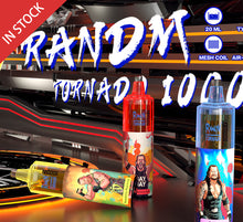 Load image into Gallery viewer, RANDM TORNADO 10000 AIRFLOW CONTROL  VAPE DEVICE 1PC (24 Tastes, Free Shipping)
