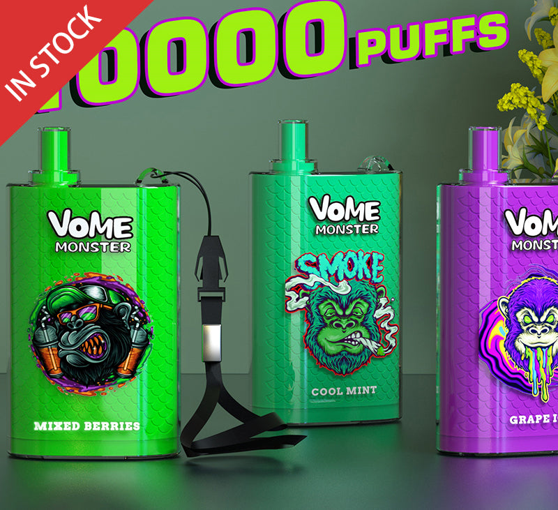 VOME MONSTER 10000 AIRFLOW CONTROL  VAPE POD DEVICE 1PC (12 Tastes , Free Shipping)